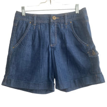 Load image into Gallery viewer, Rafaella Shorts Denim Womens Size 6 blue dark wash short shorts cuffed