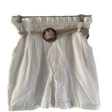Load image into Gallery viewer, Derek Heart Shorts Paper bag Waist White Rope Belt Womens Size Small