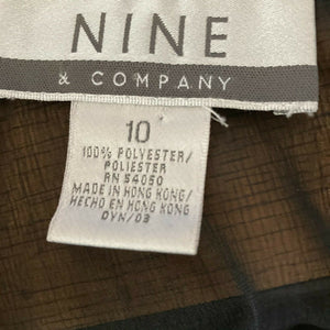 Nine in Company Blouse Sheer Black and Red Size 10
