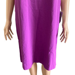 Chelsea28 Dress Purple Crepe Purple Small Short Sleeve Knee Length