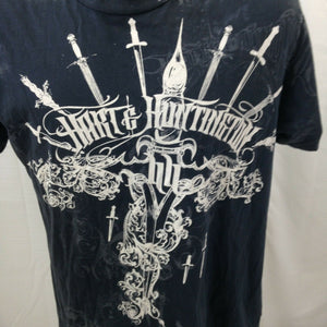 Hart & Huntington Tattoo Co Distressed T-shirt Medium sword knife all over