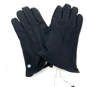 UGG Gloves Leather Black Wrangell Glove Conductive Mens Size Medium