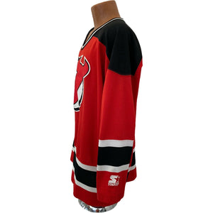 vintage 90s new jersey devils Starter Jersey XL nhl hockey sewn stitched NJ red