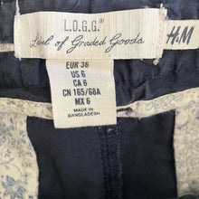 Load image into Gallery viewer, H&amp;M L.O.G.G Label of Graded Good Shorts Bermuda Womens Black Size 6