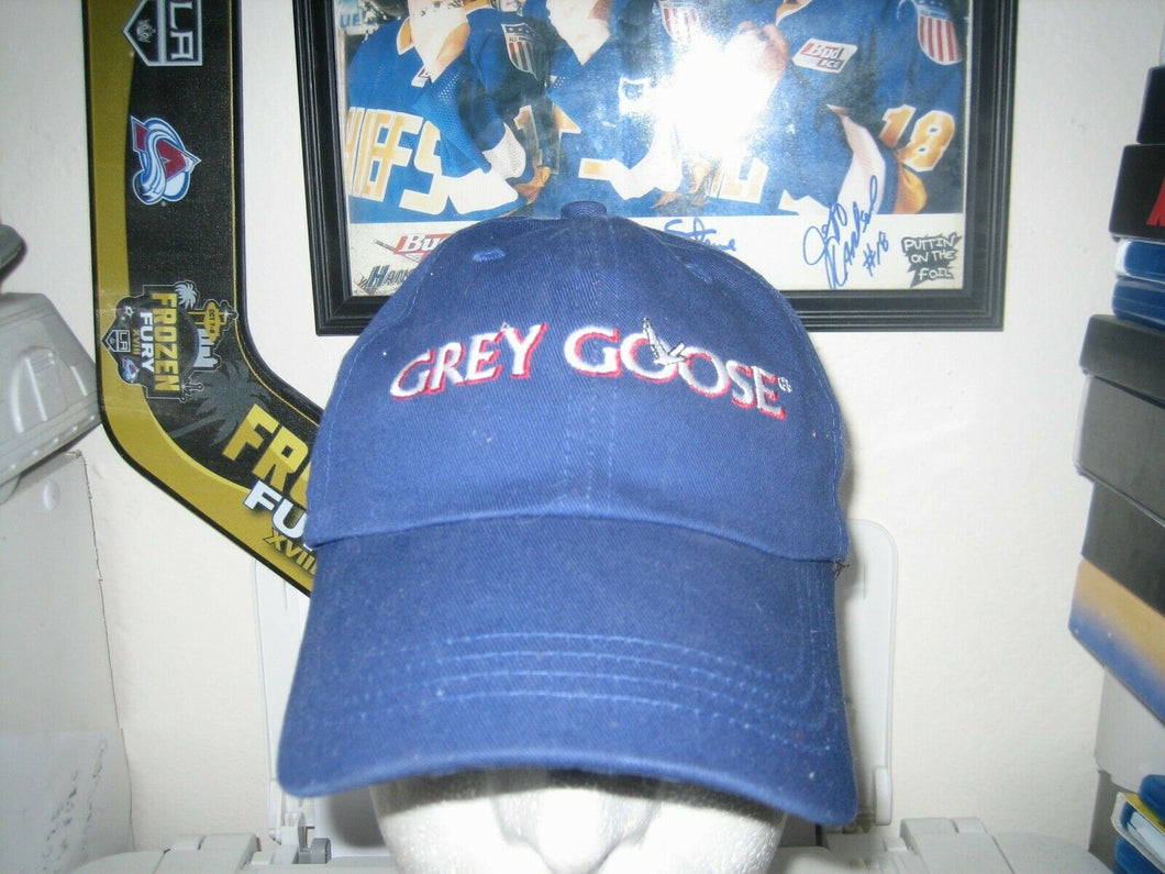 GRAY GOOSE VODKA BASEBALL HAT CAP BEER ADULT ONE SIZE BLUE AHEAD SPECIAL EDITION