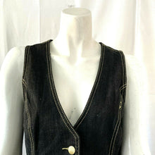 Load image into Gallery viewer, Saturday Womens Black Denim Vest Medium