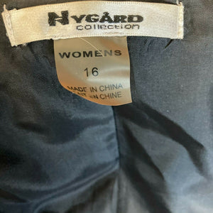 Nygard Collectiion Womens Black Plus Size Blazer Size 16