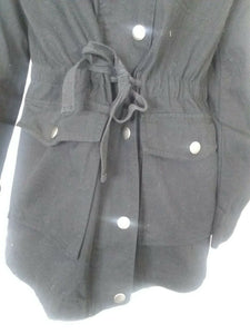 BP Womens Black Zip Front Hooded Jacket Size Small