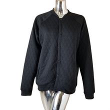 Load image into Gallery viewer, Sovereign Code Jacket Princeton Mens Black Quilted Snap Front Bomber Large