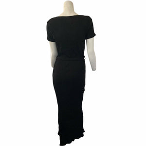 TopShop Dress Maxi Ribbed Form Fitting Women’s Black Size 8