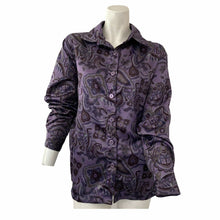 Load image into Gallery viewer, Salon Studio Shirts Purple Button Down Womens Size Large