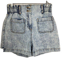 Load image into Gallery viewer, SO Shorts Denim Acid Wash Paperbag Waist Womens Juniors Size 9