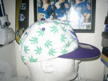 Load image into Gallery viewer, leader weed pot baseball hat cap adult one size white green purple snapback