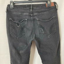 Load image into Gallery viewer, Hollister Classic Stretch High Rise Crop Super Skinny Distress Black Jeans 28x26