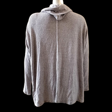 Load image into Gallery viewer, Status by Chenault Sweater Gray Cowl Ribbed Knit Hi-Low Top Medium