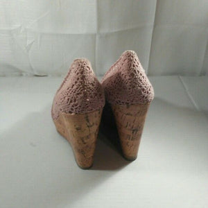 Mix Number 6 Womens Champagne Pink Summer Wedges Size 10M