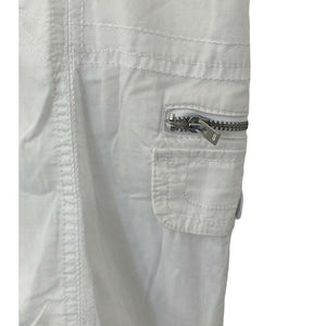 Chicos Pants White Shorts Bermuda Cargo Style Womens Size Medium 10 Chicos 1.5