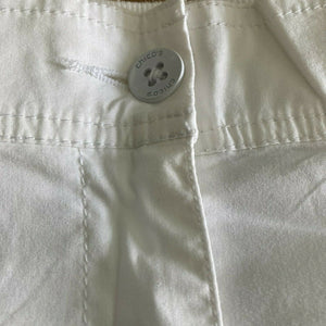 Chicos Pants White Shorts Bermuda Cargo Style Womens Size Medium 10 Chicos 1.5