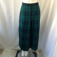 Load image into Gallery viewer, Vintage Austin Hill Green Blue Wool Plaid Pleated A-Line Mid-Calf/Ankle Skirt 8