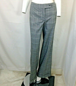 Isaac Mizrahi Womens Gray Black Silver Plaid Pants Size 6