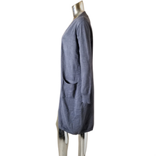 Load image into Gallery viewer, CENY Womens Sweater Long Cardigan Open Front Gray Womens Size Medium