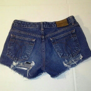 Calvin Klein Jeans Womens Blue Cutoff Short Shorts Size 3