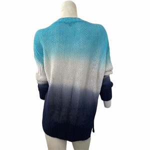 J Crew Sweater Ombré Blue Pullover Women’s Size Medium