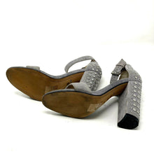 Load image into Gallery viewer, Dolce Vita Hendrix Gray Suede Open Toe Chunky Heel Stud Sandals 5.5