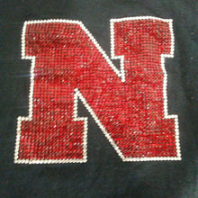 Load image into Gallery viewer, University of Nebraska Cornhuskers Womens Big N Black and Red Tshirt XL