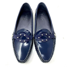 Load image into Gallery viewer, Cole Haan Women’s Dark Blue Patent Leather Loafer Flats Size 5.5