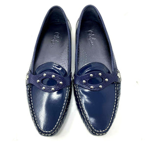 Cole Haan Women’s Dark Blue Patent Leather Loafer Flats Size 5.5