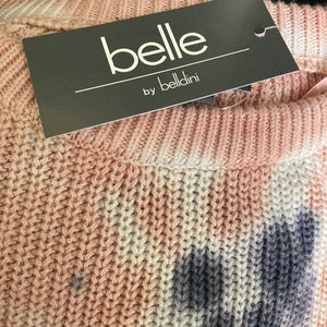 Belle By Belldini Sweater Pullover Tie Dye Multicolored Womens Size Large XL