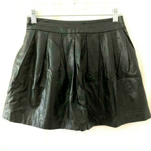 Load image into Gallery viewer, Forever 21 Womens Black Polyurethane Flair Mini Skirt Small