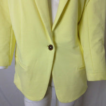 Load image into Gallery viewer, Metaphor Womens Yellow Light Polyester Blazer Large