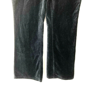 White House Black Market Blanc Womens Black Velour Boot Leg Pants Size 10S