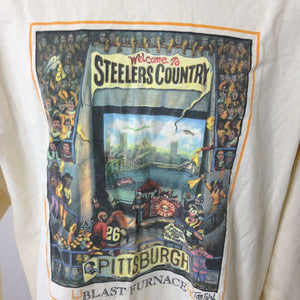 vintage Pittsburgh Steelers blast furnace long sleeve shirt XL vtg nfl football