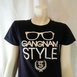 Gangnam Style Youth Black Tshirt with Sunglasses Medium