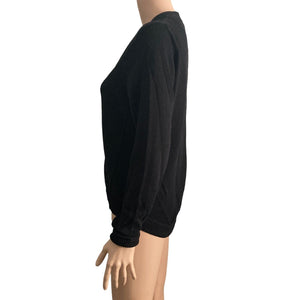 14th & Union Cardigan Sweater Womens XS Black Draped Back