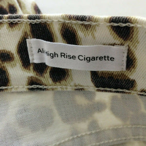 Frame Denim Ali High Rise Cigarette Womens Leopard Print Jeans Size 29