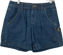 Load image into Gallery viewer, Rafaella Shorts Denim Womens Size 6 blue dark wash short shorts cuffed