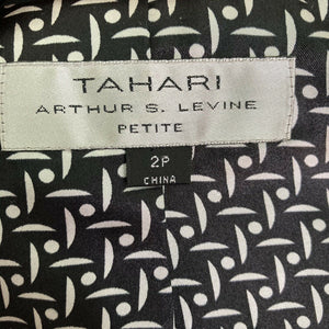 Tahari Arthur S. Levine Black Blazer Womens Petites Black Size 2P