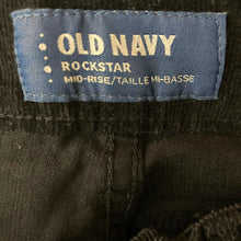 Load image into Gallery viewer, Old Navy Rockstar Womens Black Corduroy raw Hem Pants Size 0 Regular