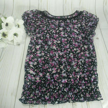 Load image into Gallery viewer, Maurices Womens Purple and Black Floral Blouse Medium