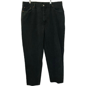 Levis 560 Jeans Mens Black Denim Size 42x34