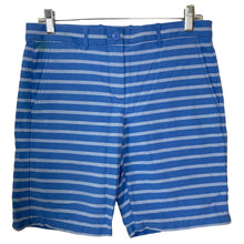 Load image into Gallery viewer, Khakis by Gap Shorts Bermuda Boyfriend Rollup Blue Striped Womens Size 11 13
