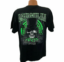 Load image into Gallery viewer, Laughlin 2012 Nevada River Run T-shirt L biker motorcycle skull top hat rocker