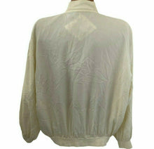 Load image into Gallery viewer, Vintage 90s Volare Mens 100% White Silk Zip Front Jacket Size Medium