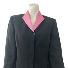 Load image into Gallery viewer, Kasper ASL Blazer Single Breasted Black Pink Accents Womens Petite Size 4