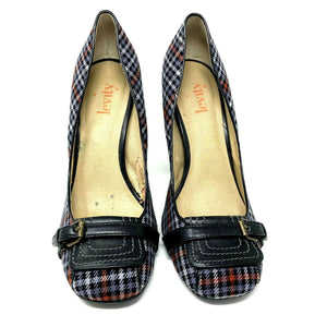 Levity Haden Womens Plaid Chunky Heeled Shoes 8.5