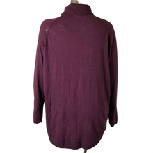 Load image into Gallery viewer, Caslon Sweater Womens Purple Wine Longline Turtleneck Long Sleeve Tunic Medium